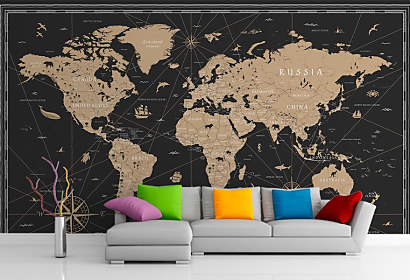 Fototapeta Kontinenty sveta World map